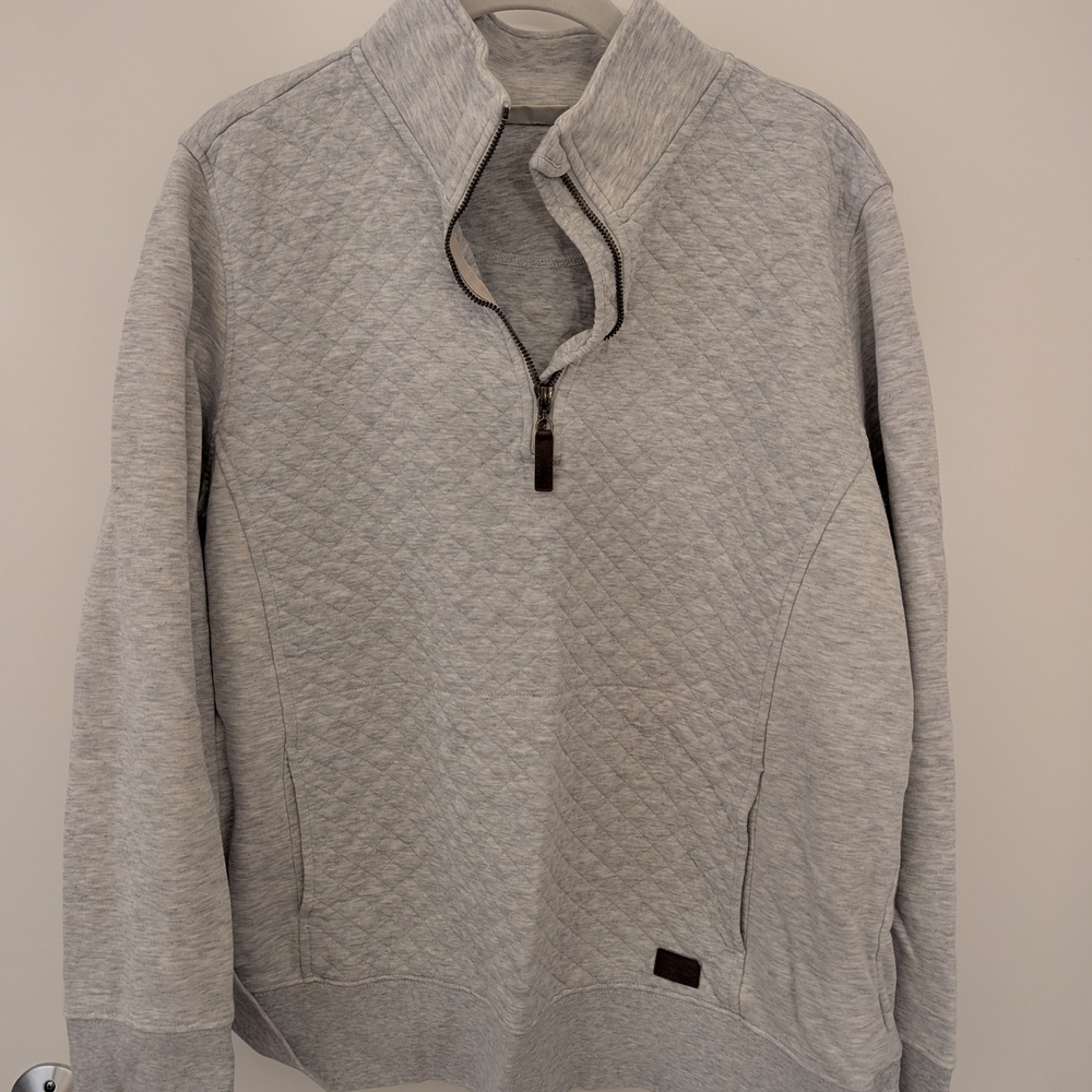 L.L. Bean Men's Light Gray Zip Up Sweater